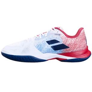Pánská tenisová obuv Babolat Jet Mach 3 AC Men Wide White/Estate Blue  EUR 42,5
