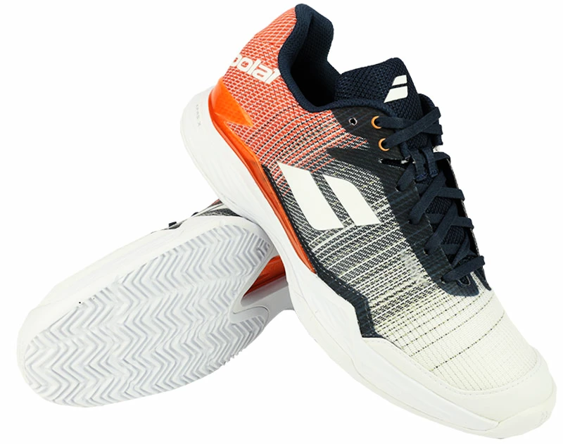Pánská tenisová obuv Babolat  Jet Mach II Clay White/Orange  EUR 42,5