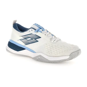 Pánská tenisová obuv Lotto Raptor Hyperpulse 100 III Clay All White/Mallard Blue  EUR 41