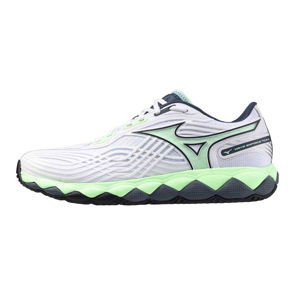 Product detail of Pánská tenisová obuv Mizuno Wave Enforce Tour 2 AC White/Neo Mint/Vintage Indigo  EUR 42,5