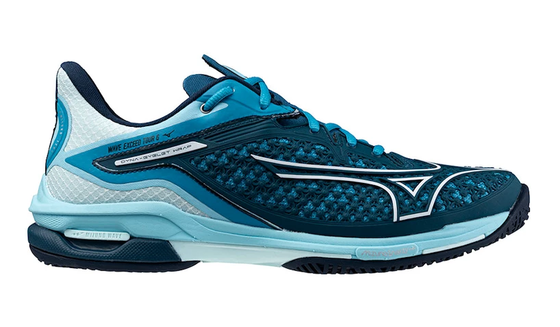 Pánská tenisová obuv Mizuno Wave Exceed TOUR 6 AC Moroccan Blue/White/Blue Topaz  EUR 42