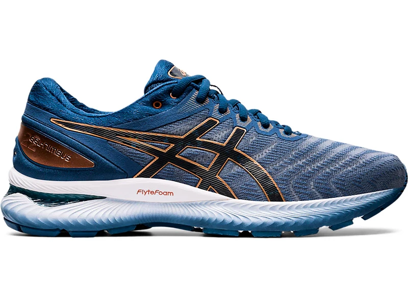 Pánské běžecké boty Asics Gel-Nimbus 22 modré + DÁREK