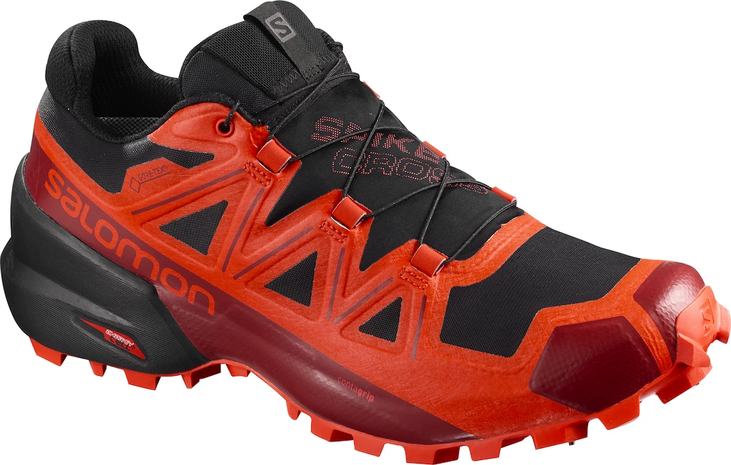 Pánské běžecké boty Salomon Spikecross 5 GTX černo-červené
