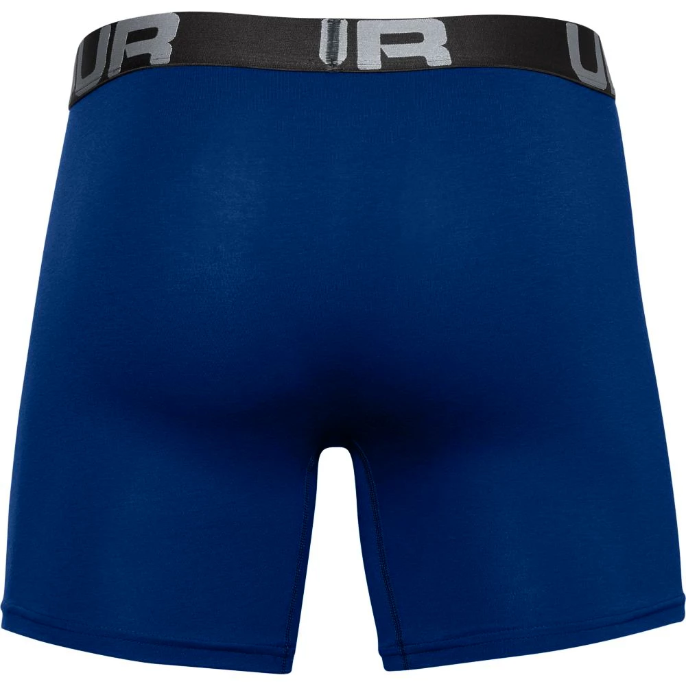 Pánské boxerky Under Armour  Charged Cotton 6in 3Pack Blue