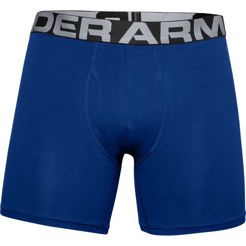 Pánské boxerky Under Armour  Charged Cotton 6in 3Pack Blue  S