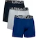 Pánské boxerky Under Armour  Charged Cotton 6in 3Pack Blue  S
