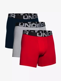 Pánské boxerky Under Armour Charged Cotton 6in 3Pack Red