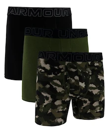 Pánské boxerky Under Armour Perf Cotton Nov 6in 3Pack Green