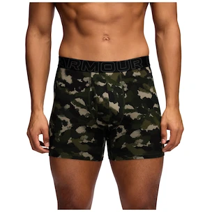 Pánské boxerky Under Armour Perf Cotton Nov 6in 3Pack Green