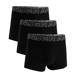 Pánské boxerky Under Armour Perf Cotton Solid 3in 3Pack Black