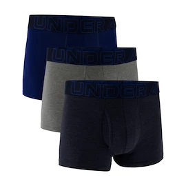 Pánské boxerky Under Armour Perf Cotton Solid 3in 3Pack Navy