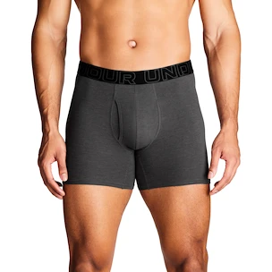 Pánské boxerky Under Armour Perf Cotton Solid 6in 3Pack Castlerock Heather