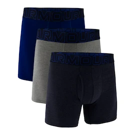 Pánské boxerky Under Armour Perf Cotton Solid 6in 3Pack Navy
