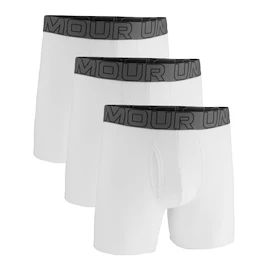 Pánské boxerky Under Armour Perf Cotton Solid 6in 3Pack White