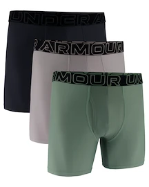 Pánské boxerky Under Armour Perf Tech 6in 3Pack Grey