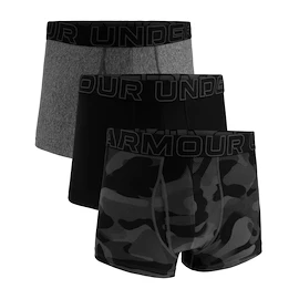 Pánské boxerky Under Armour Perf Tech Print 3in 3Pack Black