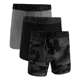 Pánské boxerky Under Armour Perf Tech Print 6in 3Pack Black