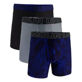 Pánské boxerky Under Armour Perf Tech Print 6in 3Pack Royal