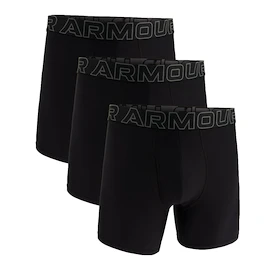 Pánské boxerky Under Armour Perf Tech Solid 6in 3Pack Black