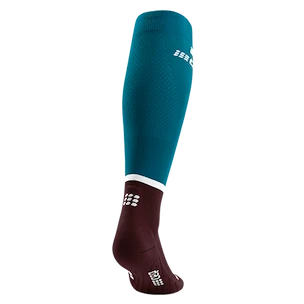 Pánské kompresní podkolenky CEP  4.0 Petrol/Dark Red