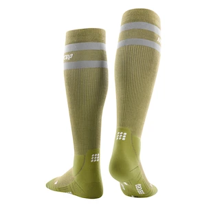 Pánské kompresní podkolenky CEP  80s Hiking Olive/Grey