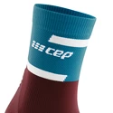 Pánské kompresní ponožky CEP  4.0 Petrol/Dark Red