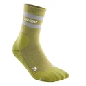Pánské kompresní ponožky CEP  80s Hiking Mid Cut Olive/Grey