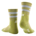 Pánské kompresní ponožky CEP  80s Hiking Mid Cut Olive/Grey
