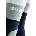 Pánské kompresní ponožky CEP Hiking Light Merino Mid Cut Marine Blue/Grey