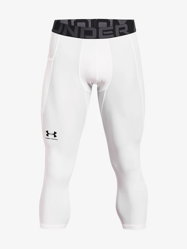 Pánské legíny Under Armour HeatGear 3/4 Legging-WHT XXL