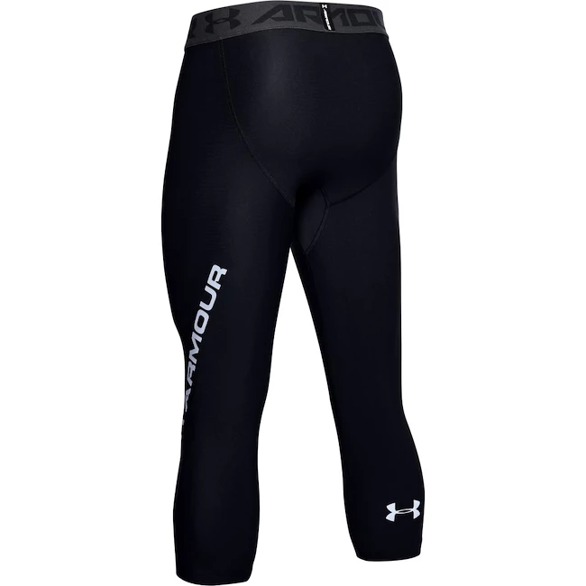 Pánské Legíny Under Armour HG ARMOUR GRAPHIC 3/4 LEGGINGS černé