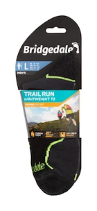 Pánské ponožky Bridgedale  Trail Run Lightweight T2 Merino Sport ¾ Crew Black