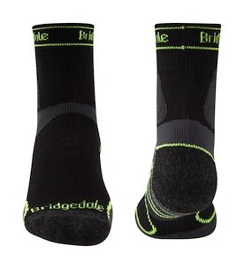 Pánské ponožky Bridgedale  Trail Run Lightweight T2 Merino Sport ¾ Crew Black