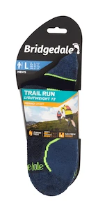 Pánské ponožky Bridgedale  Trail Run Lightweight T2 Merino Sport ¾ Crew Blue