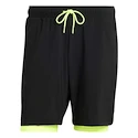 Pánské šortky adidas  Club 2In1 Short Black/Lucid Lemon XL