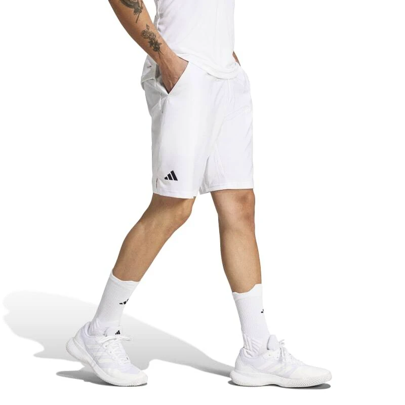 Pánské šortky adidas  Club 3 Stripes Short White L