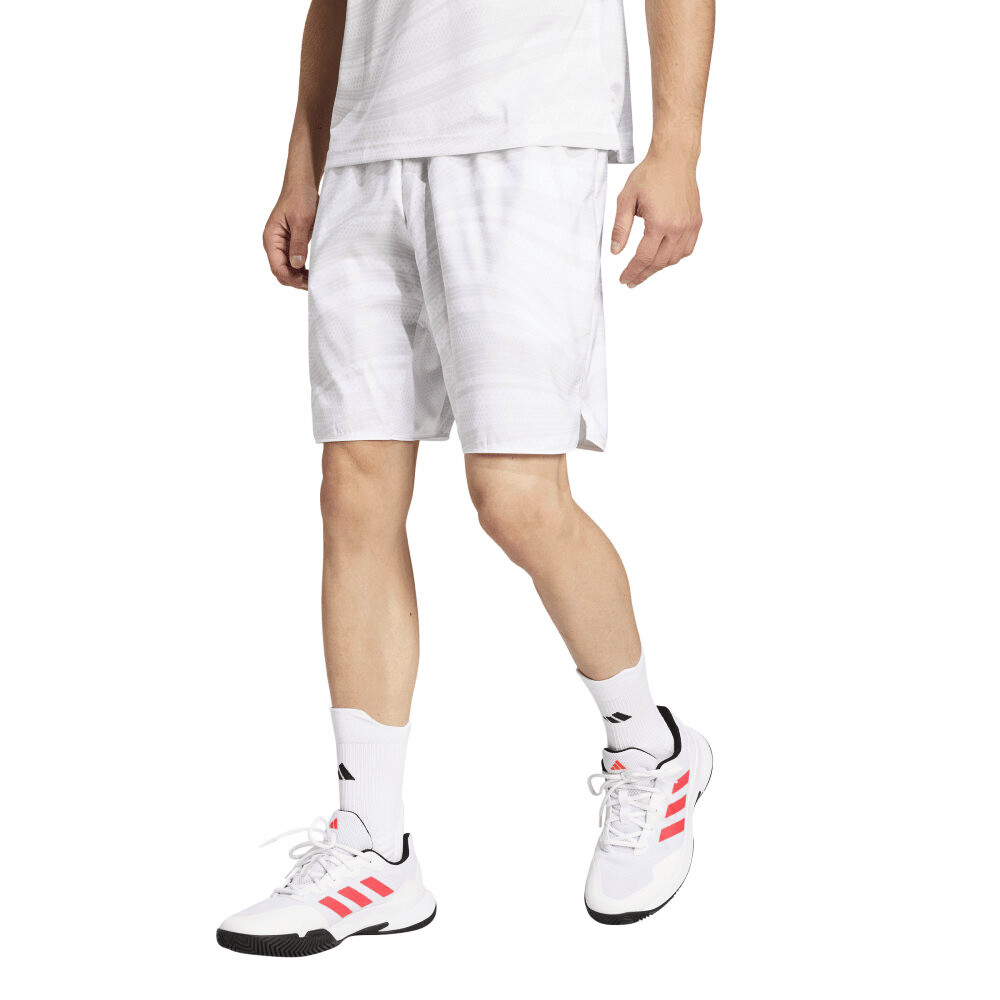 Pánské šortky adidas  Club Graphic Short White/Grey  L - thumb (1)