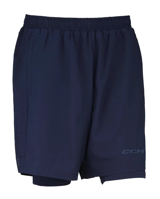 Pánské šortky CCM  2 IN 1 Training Short True Navy XXL