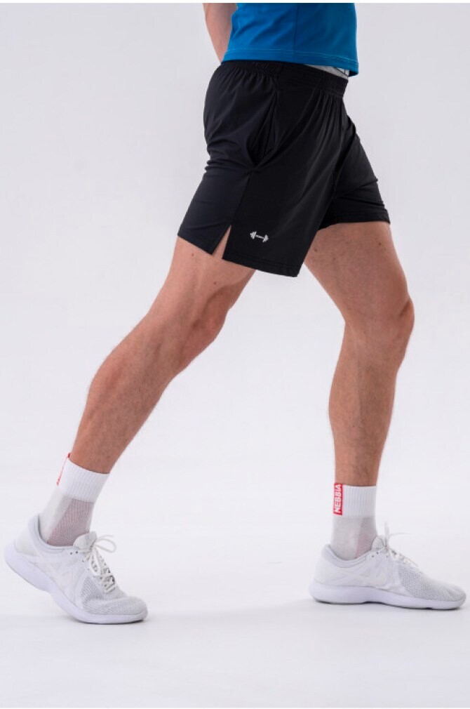Pánské šortky Nebbia  Functional Quick-Drying Shorts  “Airy” 317 black L - thumb (1)