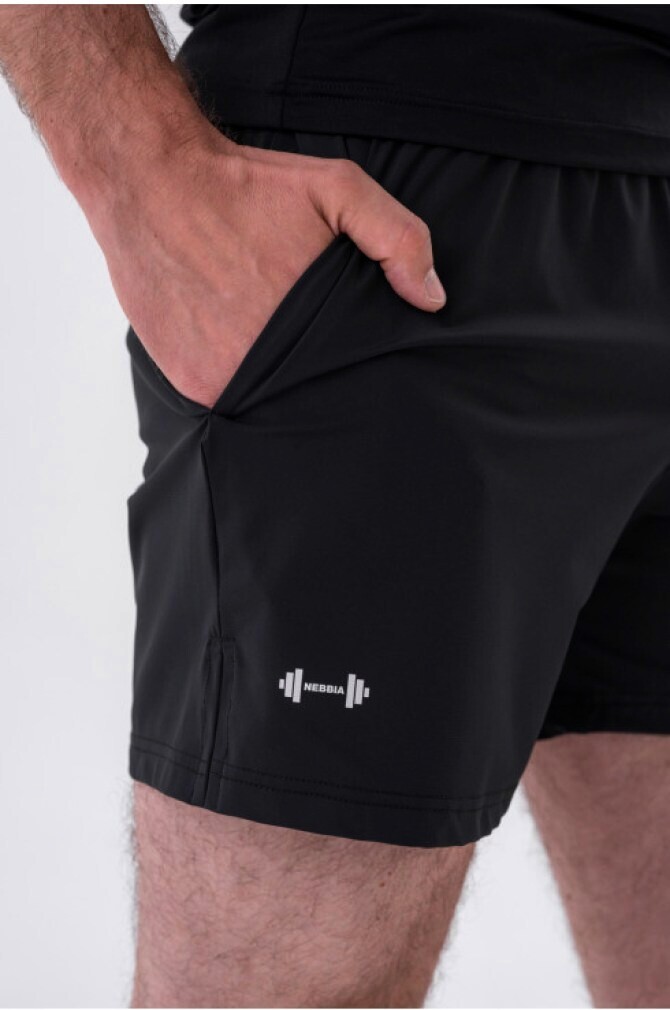 Pánské šortky Nebbia  Functional Quick-Drying Shorts  “Airy” 317 black L - thumb (2)