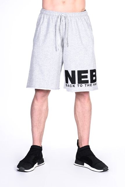 Product detail of Pánské šortky Nebbia  Iconic shorts "Back To The Hard Core Roots" 343 grey L