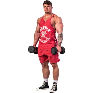 Pánské šortky Nebbia NEBBIA x OLYMPIA Washed Sweat Shorts LEGEND 786 red