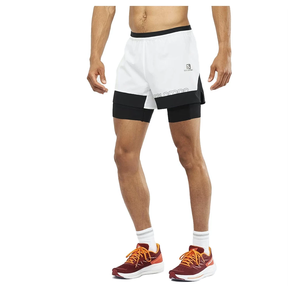 Pánské šortky Salomon Cross 2in1 Shorts Black/White