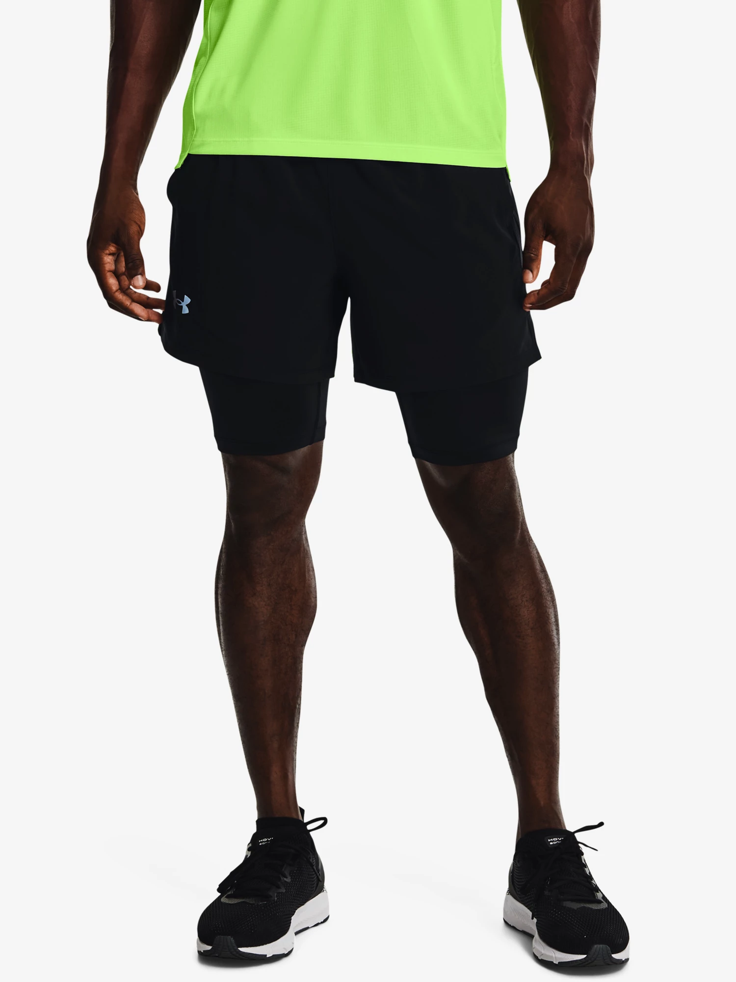 Pánské šortky Under Armour  LAUNCH 5'' 2-IN-1 SHORT-BLK