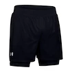 Pánské Šortky Under Armour Qualifier SpeedPocket 2-in-1 Short černé