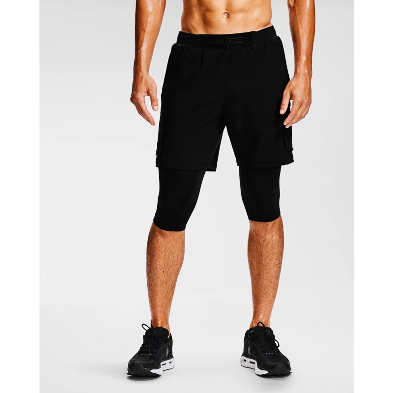 Pánské šortky Under Armour  Run Anywhere 2N1 Long STS black S