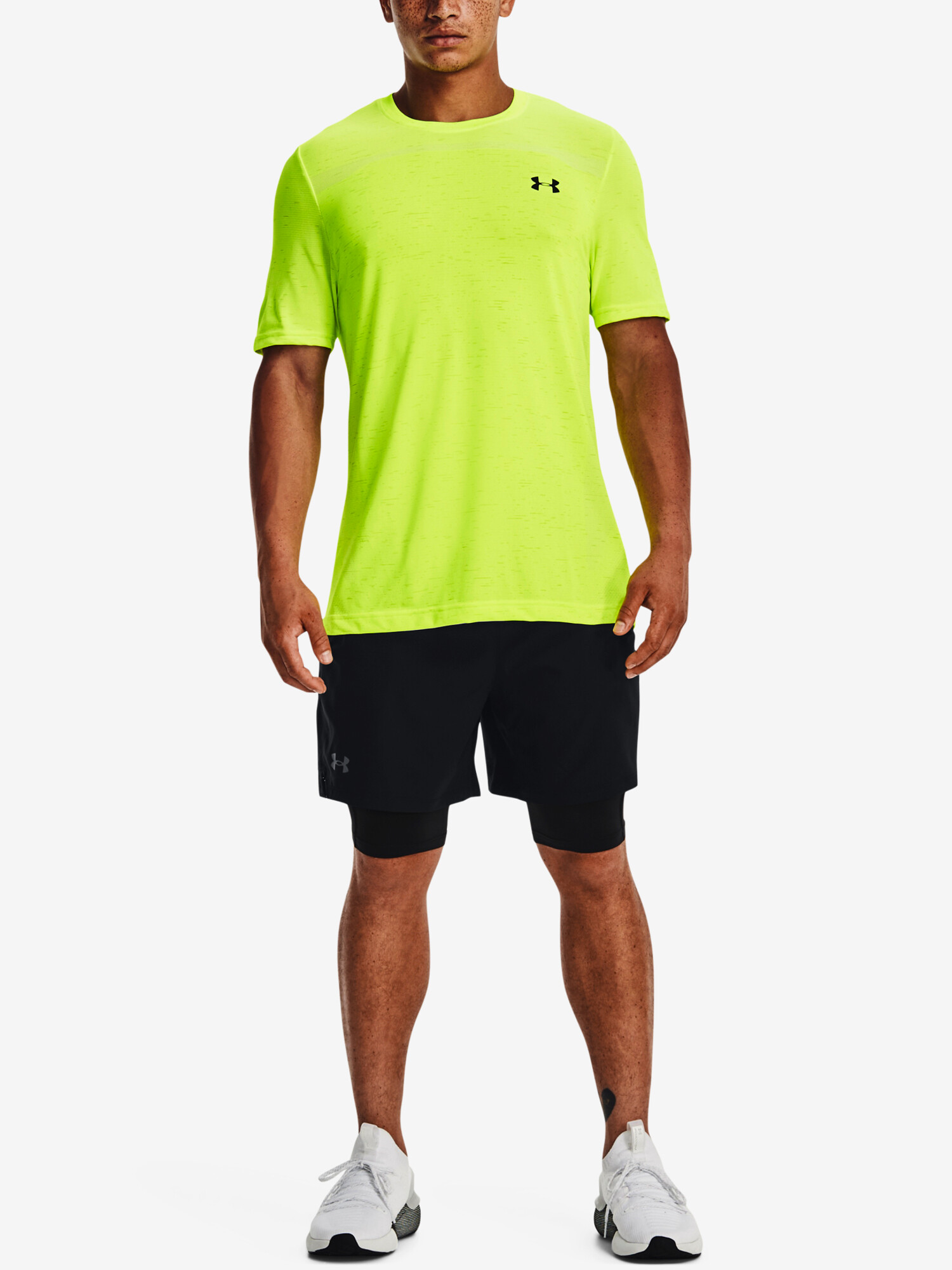 Pánské šortky Under Armour  Vanish Woven 2in1 Sts-BLK XL - thumb (1)