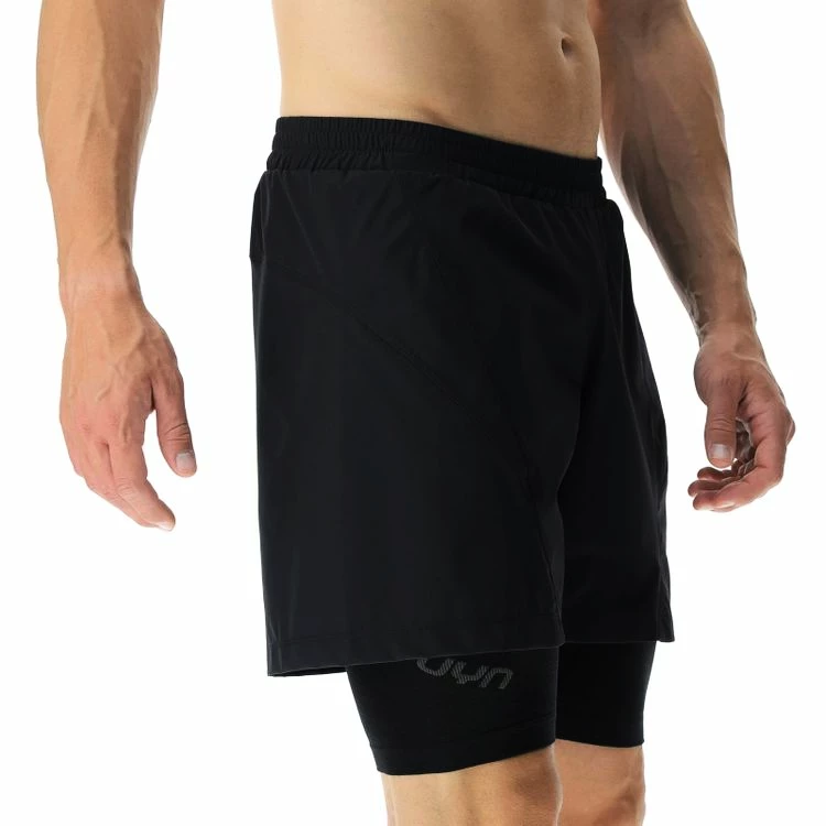 Pánské šortky UYN  RUNNING EXCELERATION OW PERFORMANCE 2IN1 SHORT Black XL