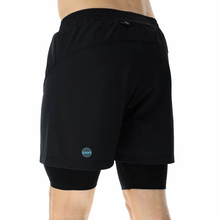 Pánské šortky UYN  RUNNING EXCELERATION OW PERFORMANCE 2IN1 SHORT Black XL