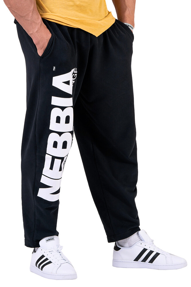Pánské tepláky Nebbia  Beast Mode On iconic sweatpants 186 black M - thumb (4)